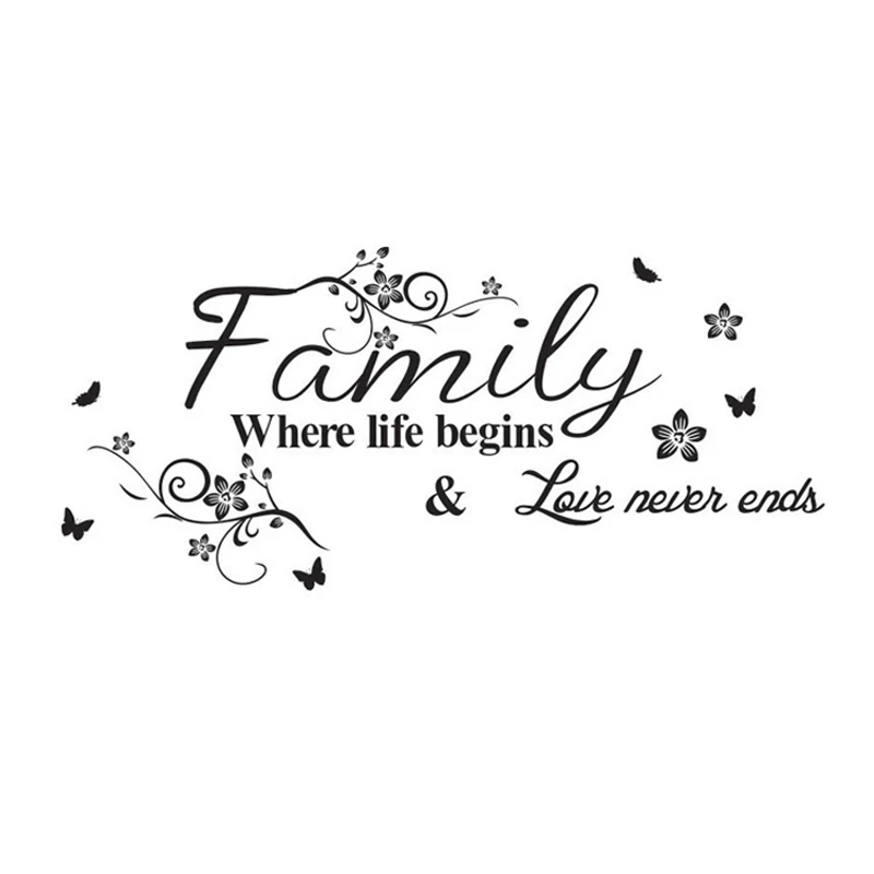 Autocolante Decorativo Family Love para Sala e Quarto