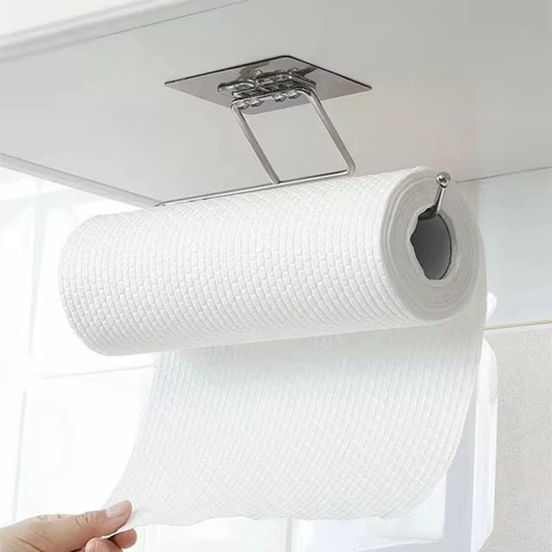 Suporte de Parede Premium para Rolo de Cozinha e Panos sem Furos