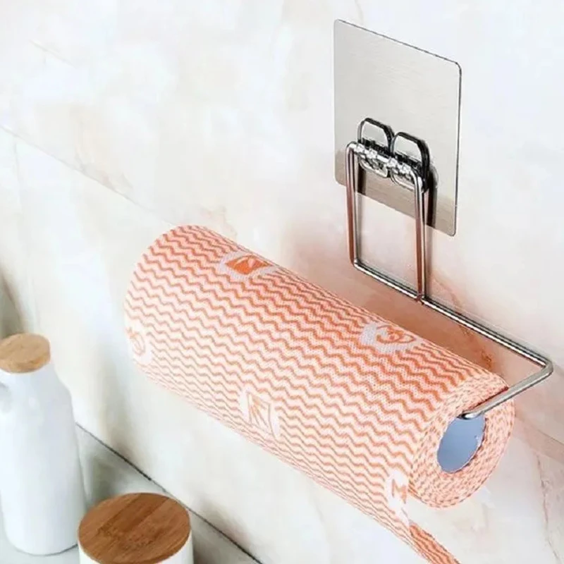 Suporte de Parede Premium para Rolo de Cozinha e Panos sem Furos