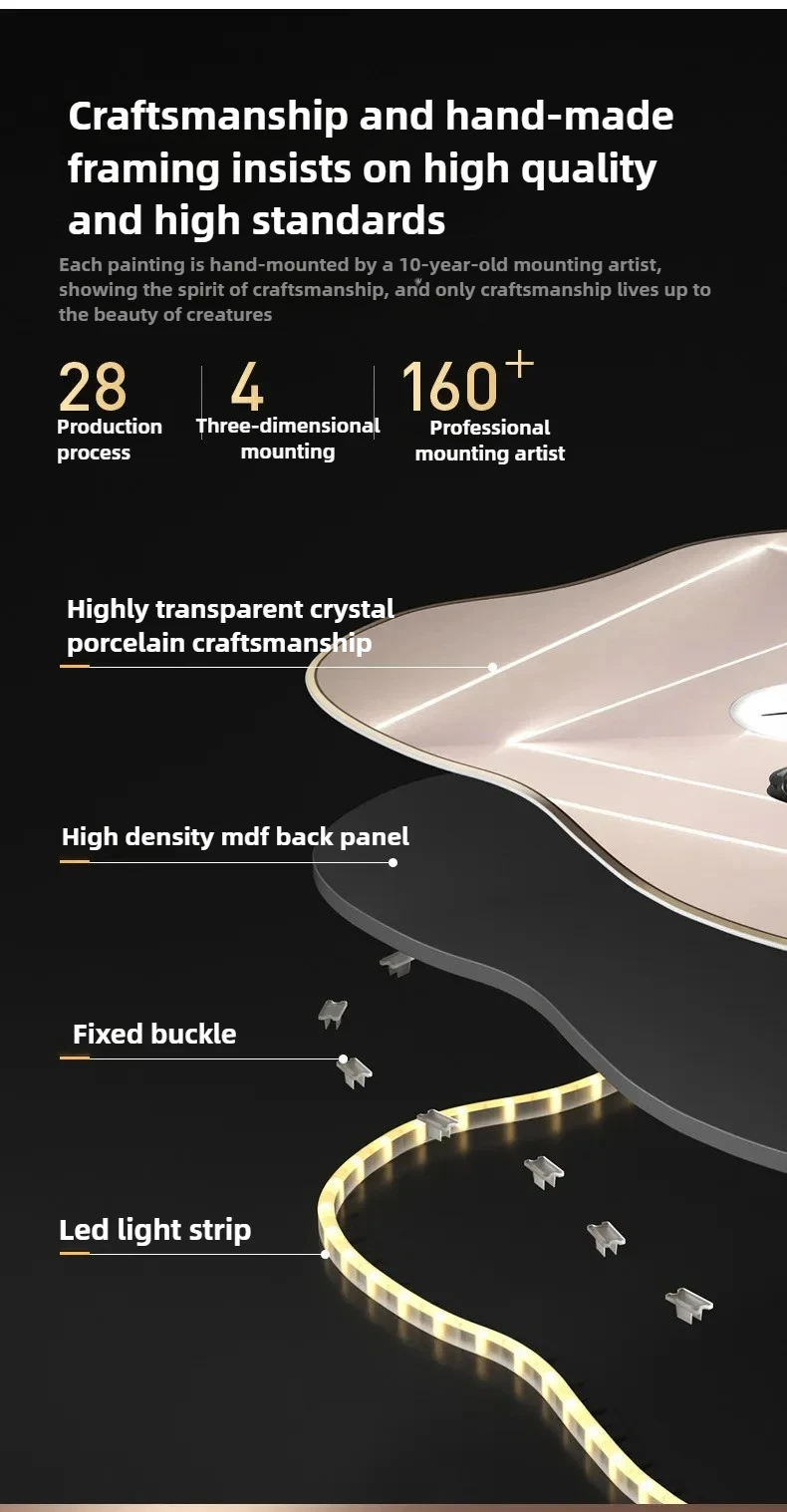 Relógio de Parede LED Lua Premium com Iluminação Ambiente