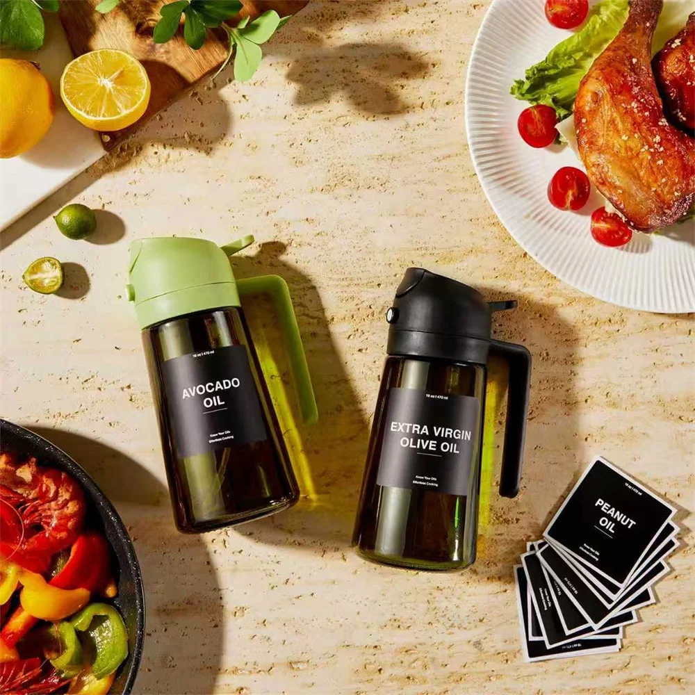 Pulverizador de Azeite 2 em 1 Premium para Cozinha Saudável