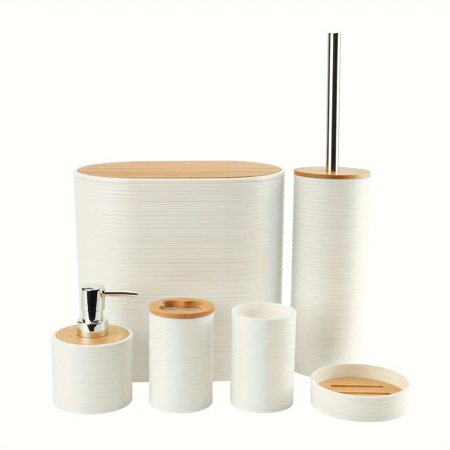 Conjunto Premium de Acessórios para Casa de Banho Nordic Spa – 6 Peças