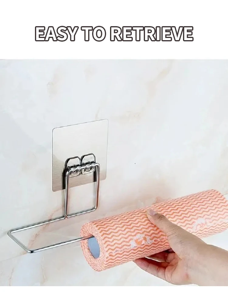Suporte de Parede Premium para Rolo de Cozinha e Panos sem Furos
