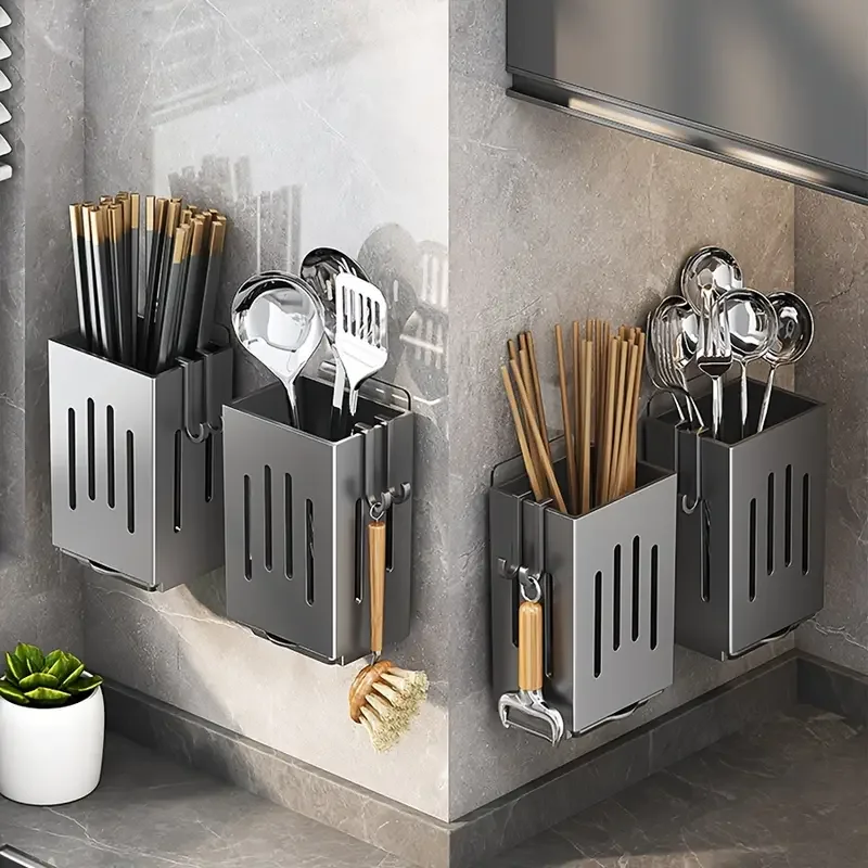 Organizador de Talheres de Parede Premium para Cozinha