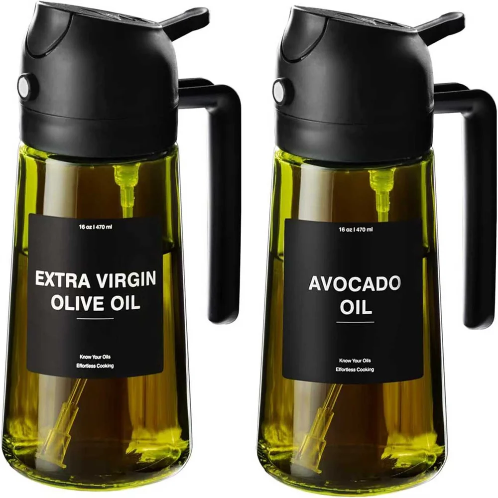 Pulverizador de Azeite 2 em 1 Premium para Cozinha Saudável