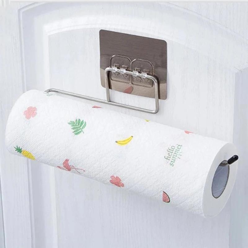 Suporte de Parede Premium para Rolo de Cozinha e Panos sem Furos