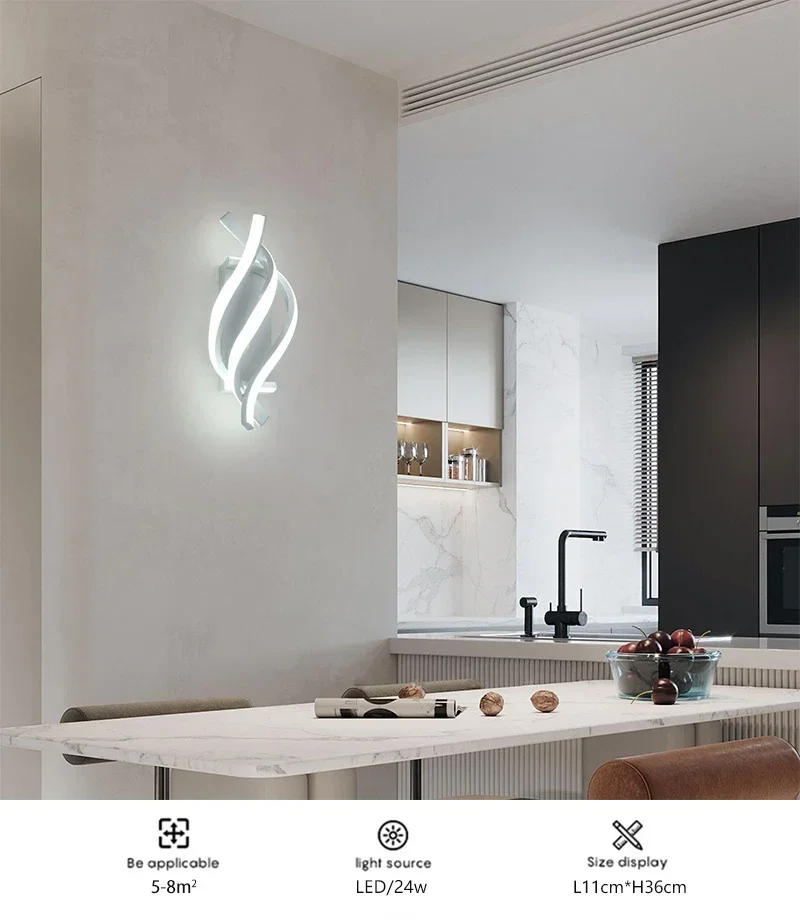 Candeeiro de Parede LED Premium com 3 Modos de Iluminação