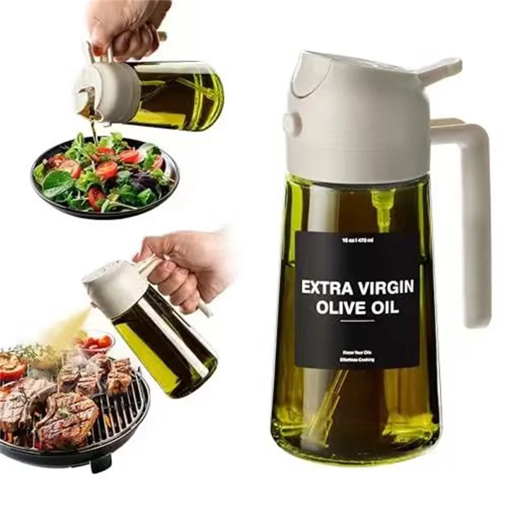 Pulverizador de Azeite 2 em 1 Premium para Cozinha Saudável