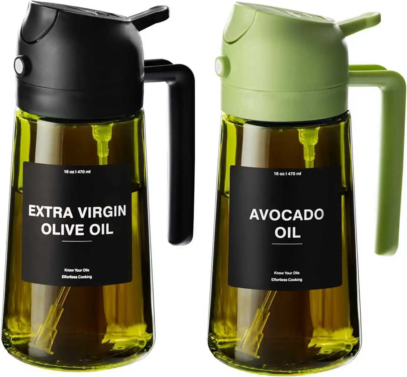 Pulverizador de Azeite 2 em 1 Premium para Cozinha Saudável