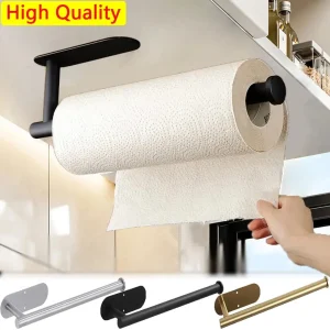 Porta Rolo Cozinha Premium sem Furos em Aço Inoxidável