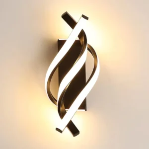 Candeeiro de parede LED moderno com design artístico e 3 tons de luz para decoração interior
