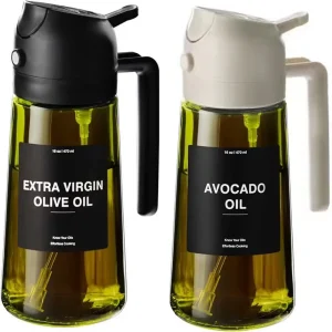 Pulverizador de Azeite 2 em 1 Premium para Cozinha Saudável