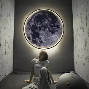 Luminária LED Lua 3D Inteligente com Comando Remoto«